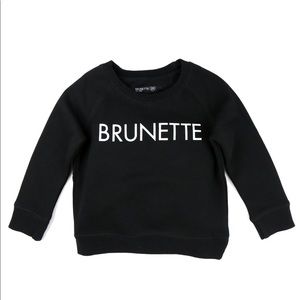 Brunette the Label Black Sweatshirt Shirt 4/5T NEW